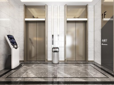 现代公司电梯间3D模型下载